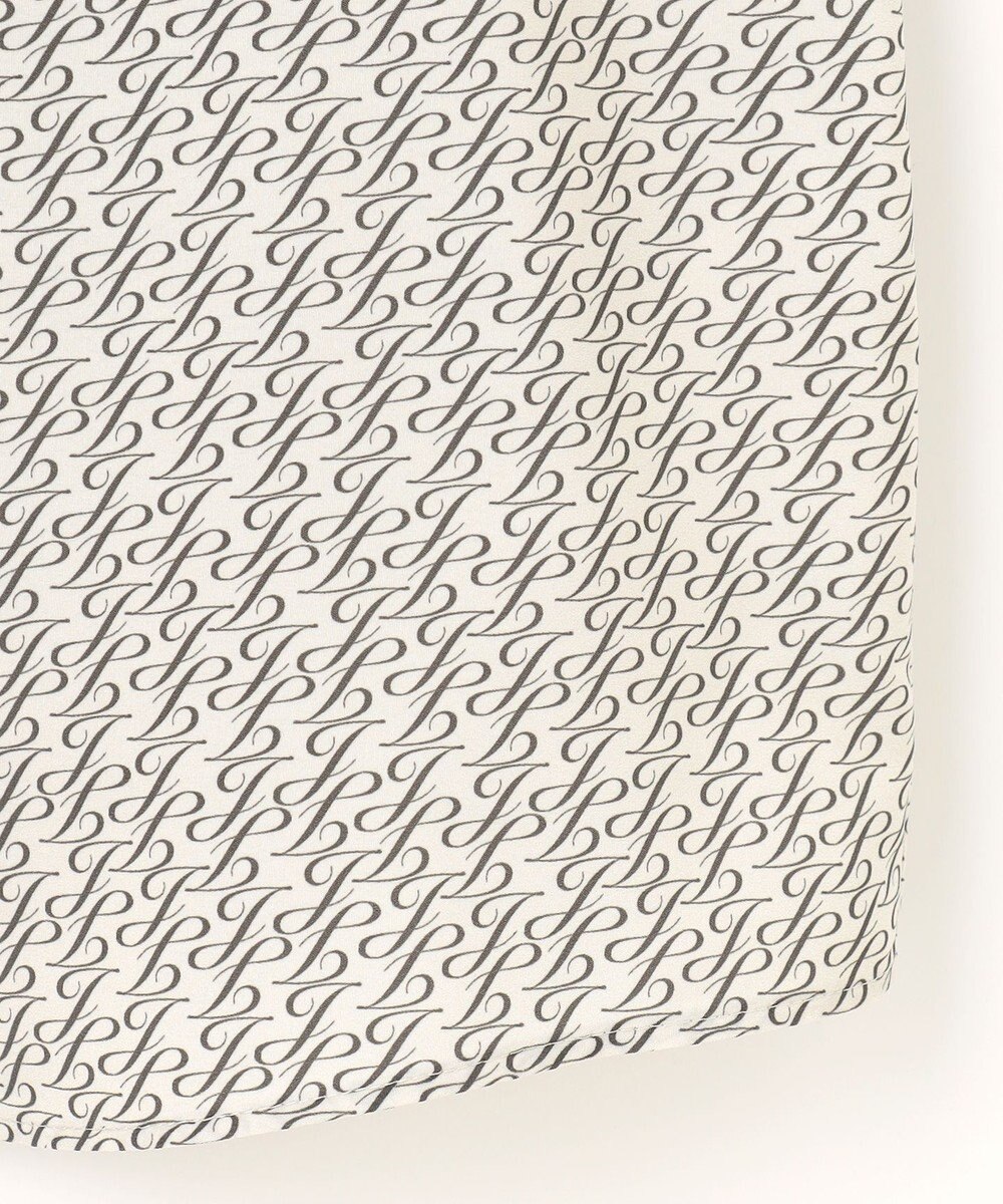 自由区 【セットアップ対応・洗える】モノグラムプリント ブラウス 