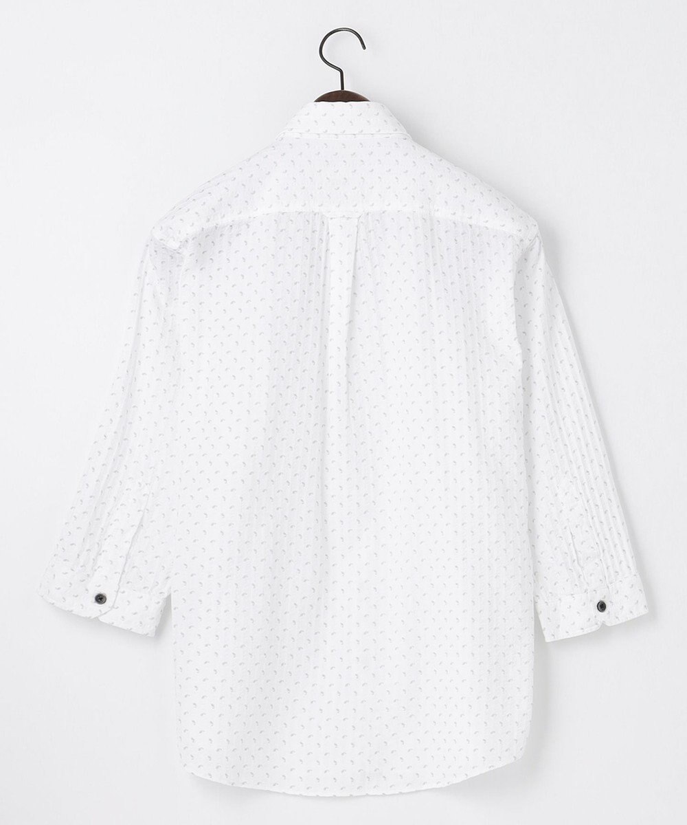 JOSEPH ABBOUD 【UVカット】オーガニックコットンプリッセ 七分袖シャツ 