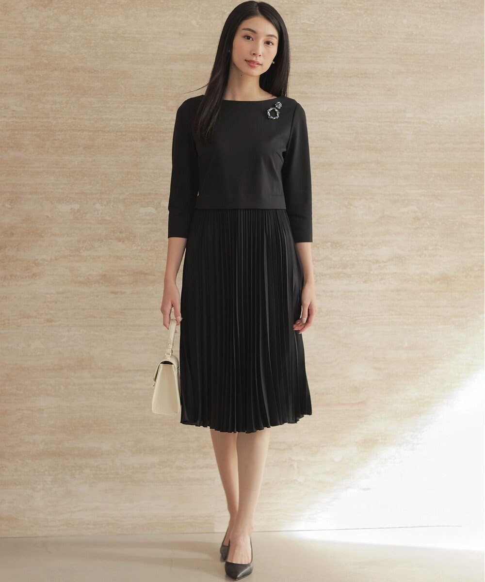 組曲 【KUMIKYOKU NAVY】ジャージーコンビプリーツ ワンピース 