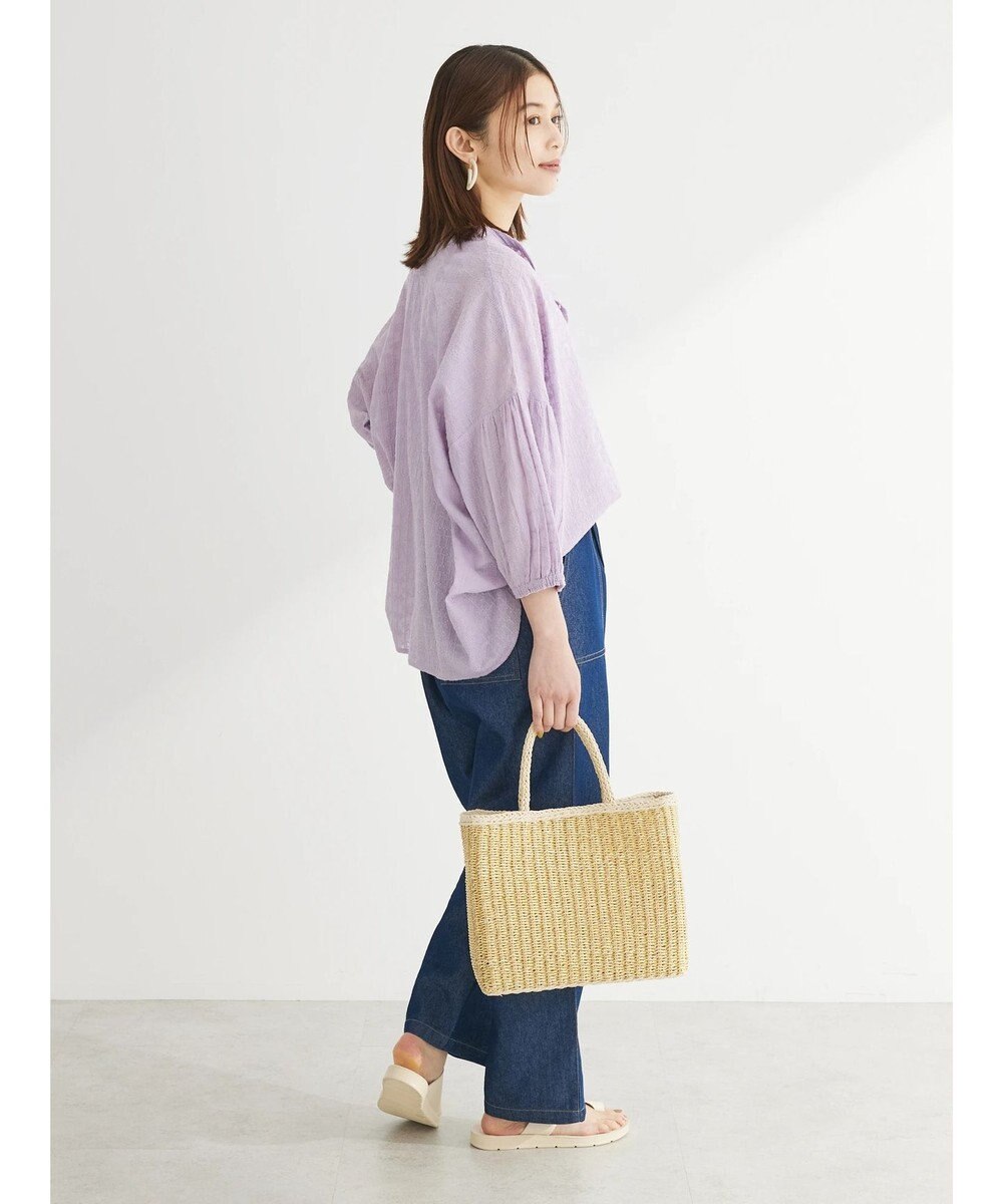 Green Parks インド綿 SET２点 刺繍７分丈ブラウス＋タンクトップ 