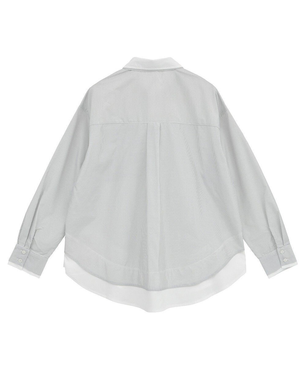 earth music&ecology レイヤードストライプシャツ 