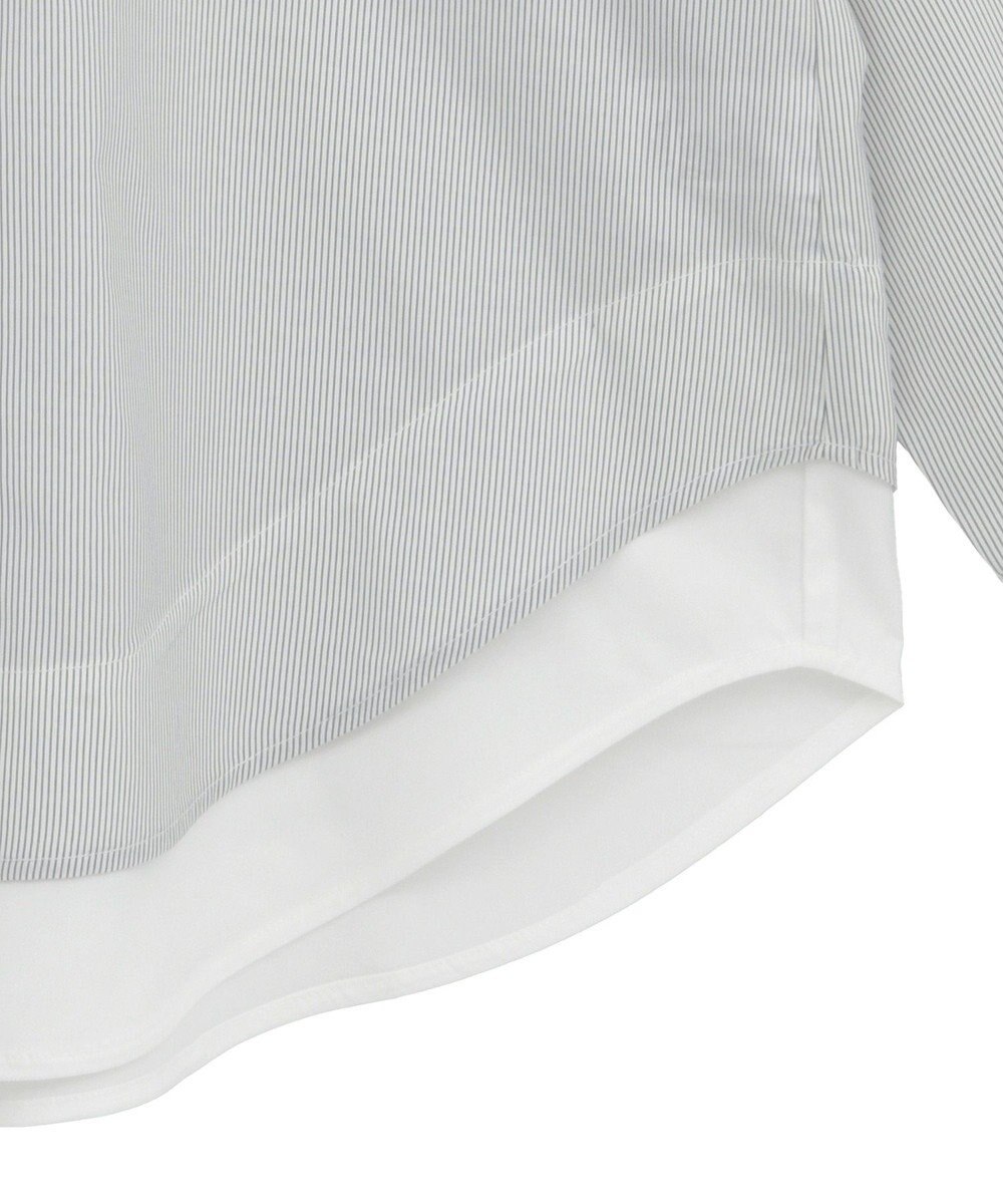 earth music&ecology レイヤードストライプシャツ 