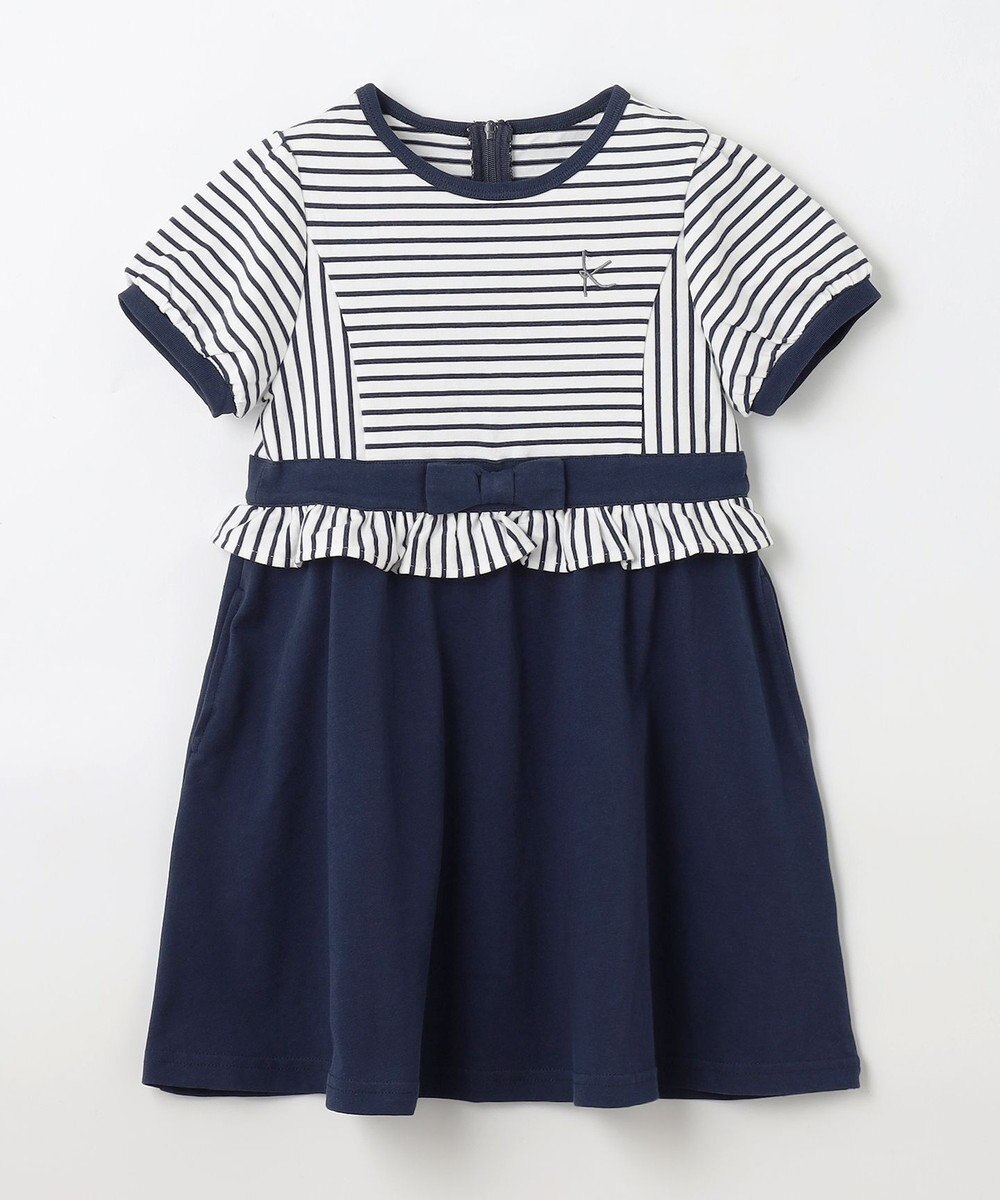 組曲 KIDS 【110-140㎝】マリンボーダー ワンピース 