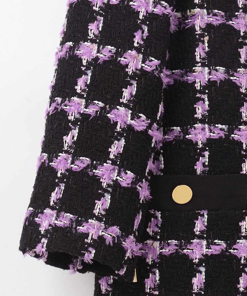 GRACE CONTINENTAL フェザーチェックツイードコート 