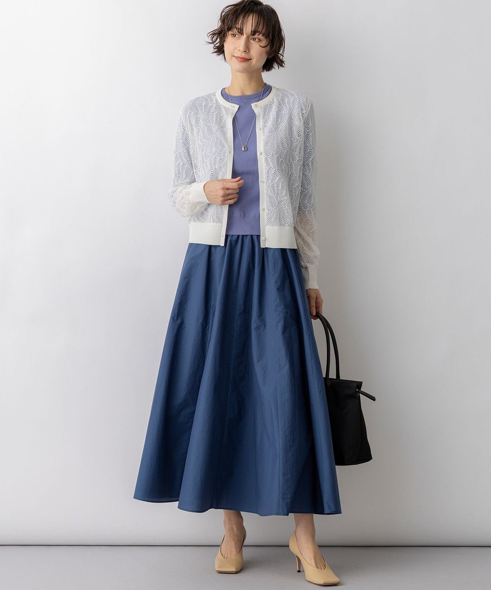 23区 L 【先行予約】ラッセルレース ニット カーディガン 