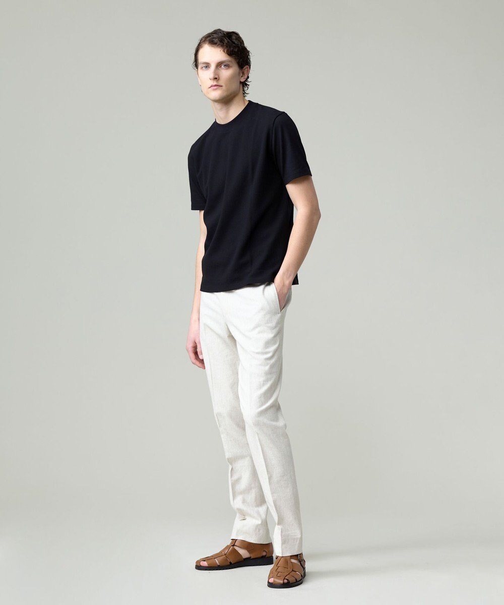 J.PRESS MEN 【ウォッシャブル可】コンフォートストレッチリネン スラックス 