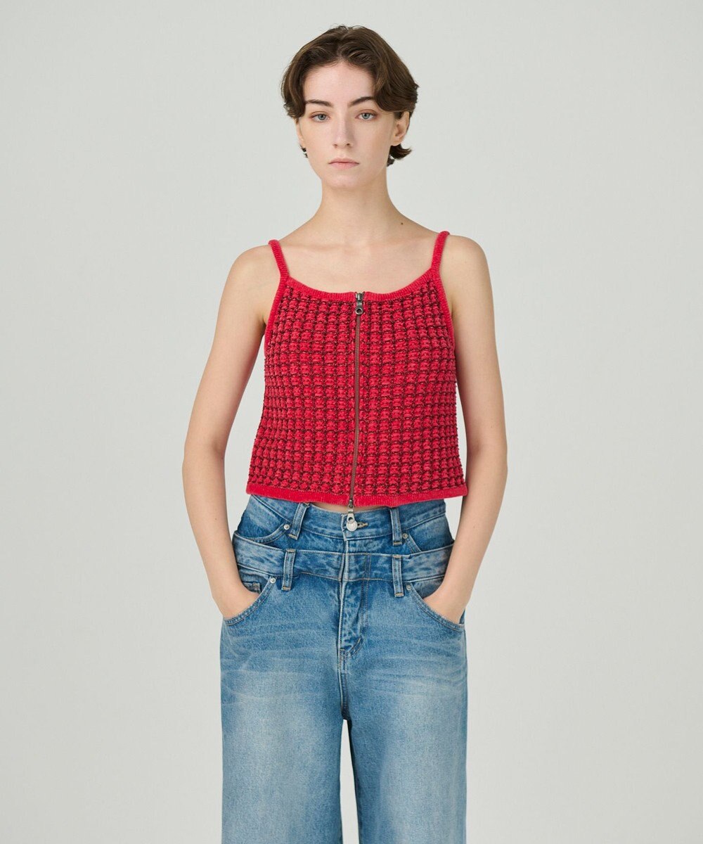 GRACE CONTINENTAL ツイードニットキャミ 