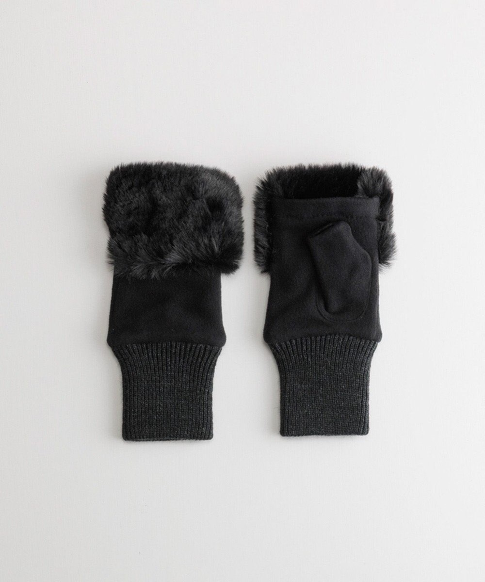 ORuKuBET  フェイクファー付きフィンガーレスグローブ(WOMEN) 