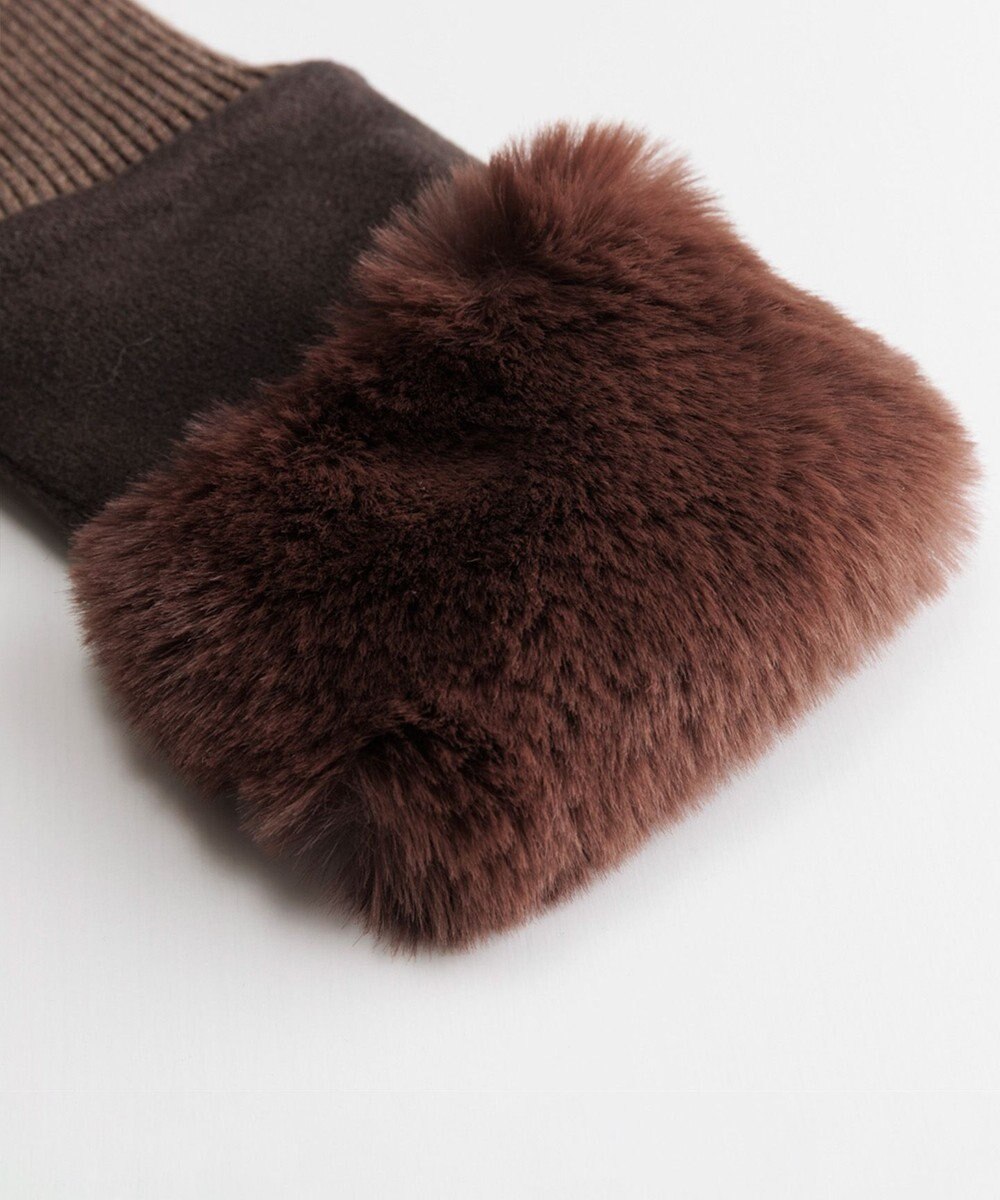 ORuKuBET  フェイクファー付きフィンガーレスグローブ(WOMEN) 