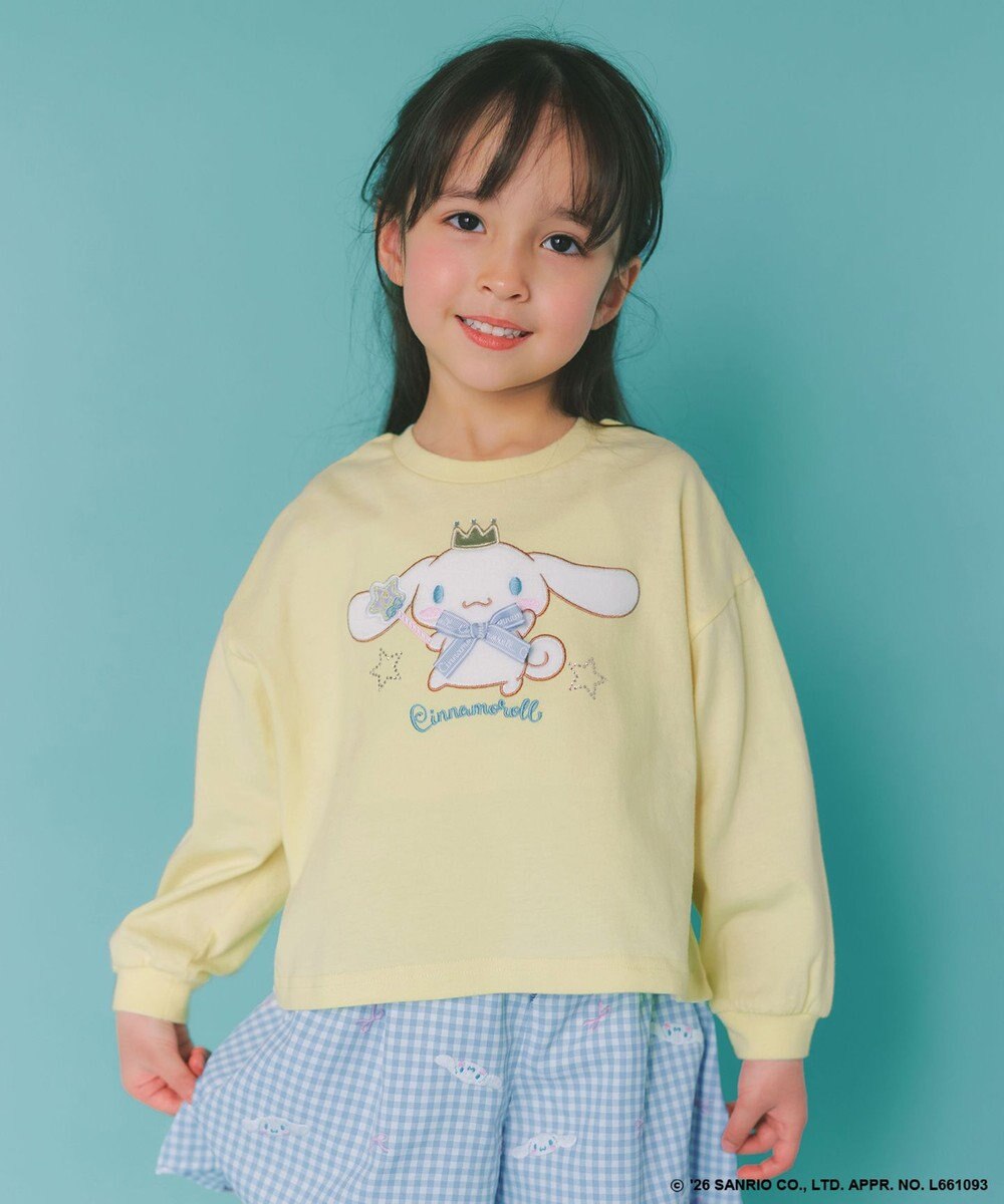 ANY KIDS 【シナモロール×ANY KIDS】アップリケ 長袖Tシャツ 
