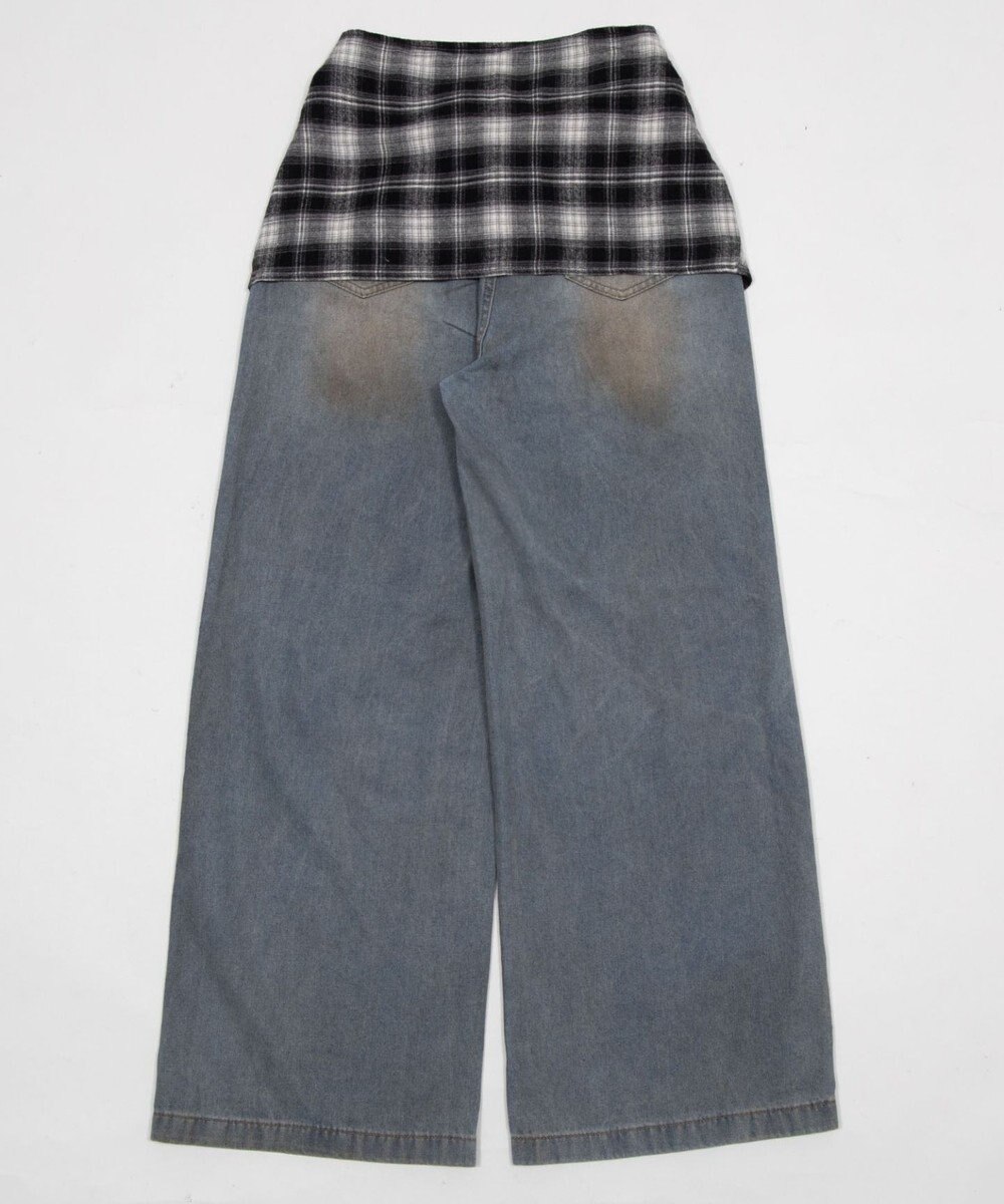 WEGO ウエストクロスワイドデニム 