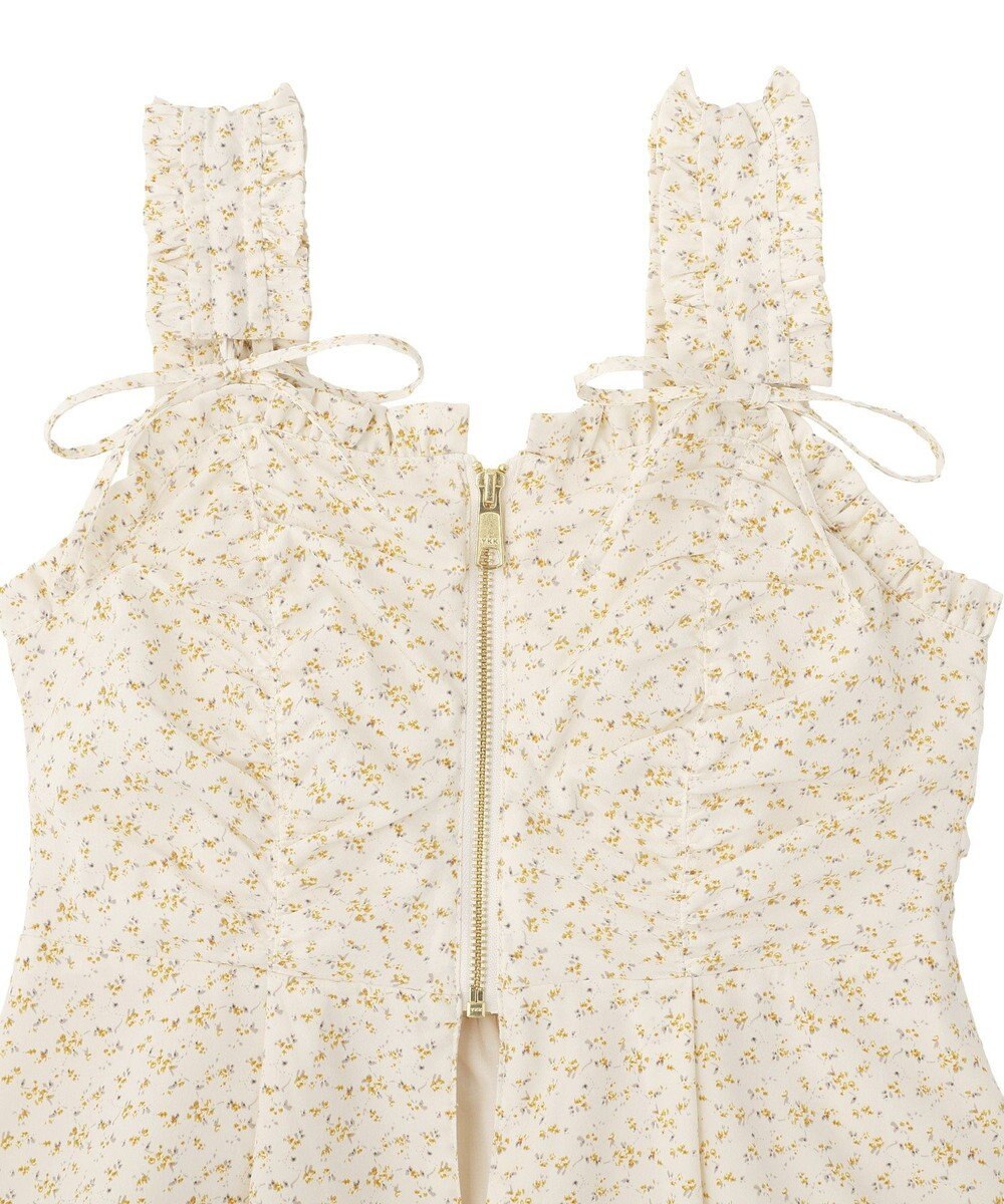 earth music&ecology フラワーペプラムビスチェ 