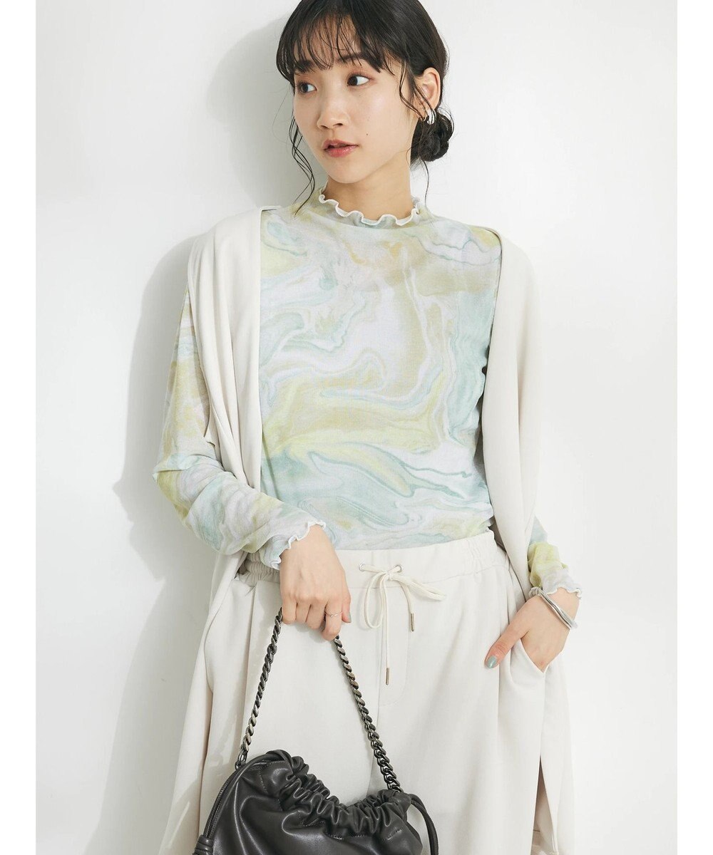 CRAFT STANDARD BOUTIQUE プリント柄スタンドネックプルオーバー 