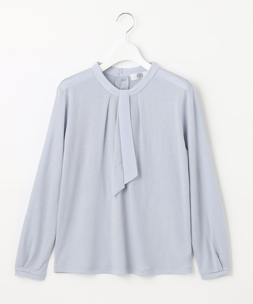 J.PRESS LADIES ウォッシャブルウールジャージー ボウタイ カットソー 