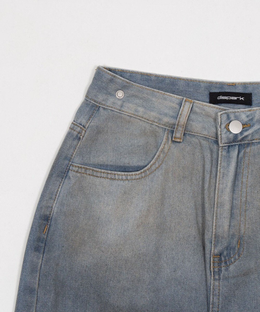 WEGO ウエストクロスワイドデニム 