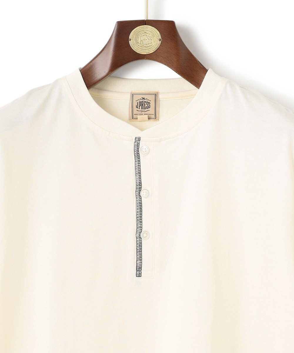 J.PRESS MEN シルケット天竺ヘンリーネック Tシャツ 
