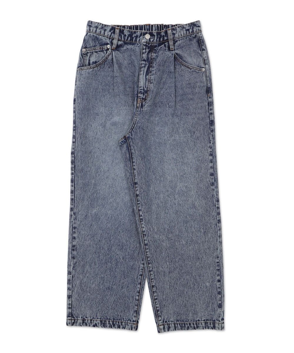 WEGO 【ユニセックス着用ITEM/SMLサイズ展開】ルーズテーパードデニムパンツ 