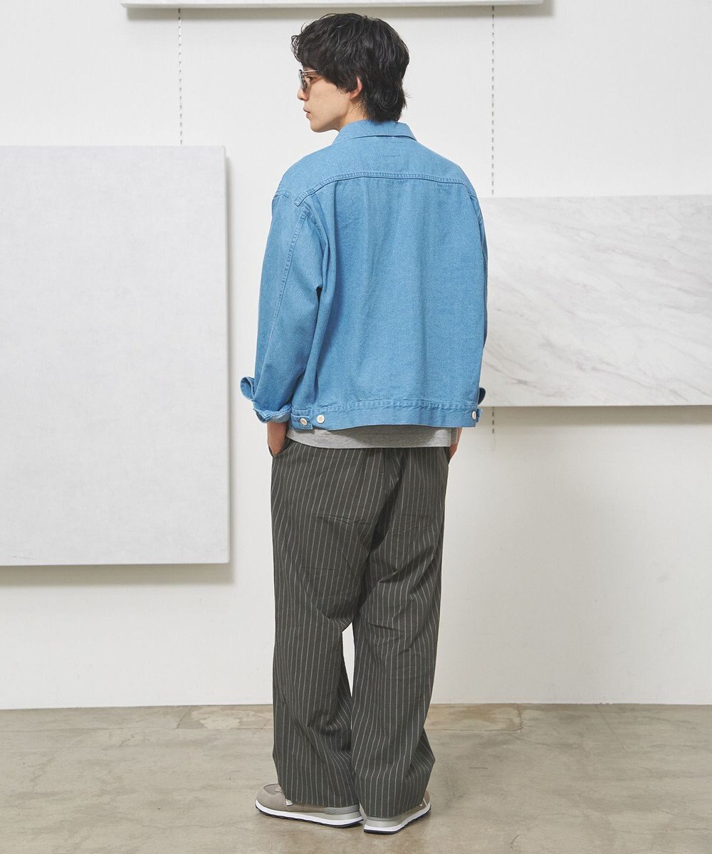 J.PRESS YORK STREET 【UNISEX】コットンリネンイージーストライプ パンツ 