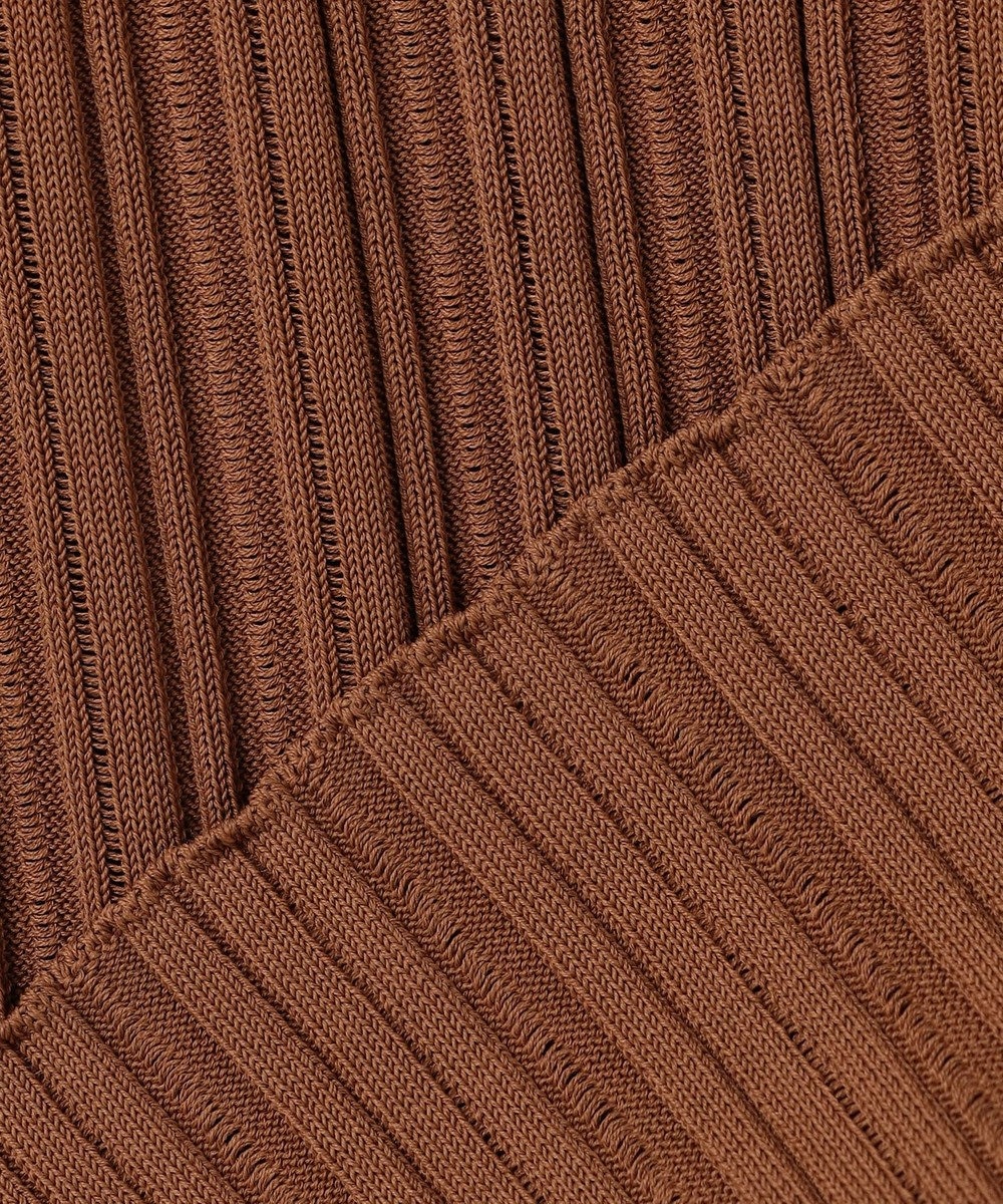 BEIGE， LABRADO / ランダムリブ スキッパーニット 