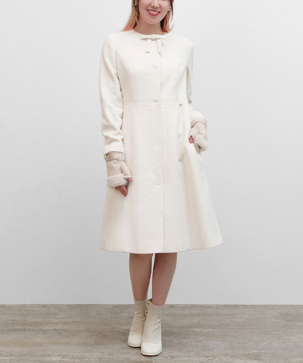 TOCCA 【WEB限定カラー有り】【消臭】MILKY PUFF リボンウールコート 