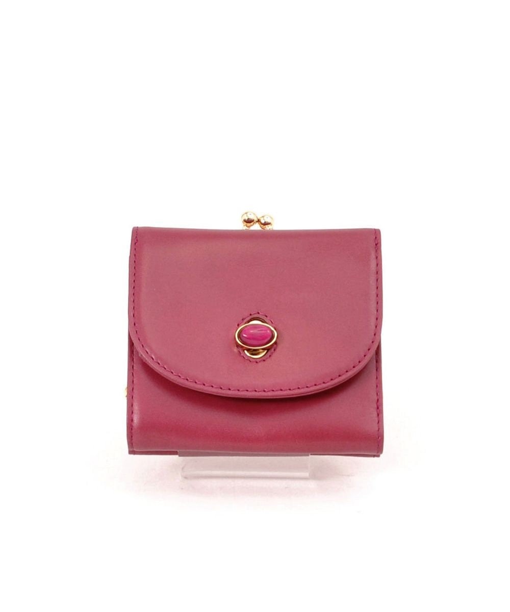 UNBILLION ペルケ perche ジェムストーンヒネリかぶせ三つ折りミニ財布 