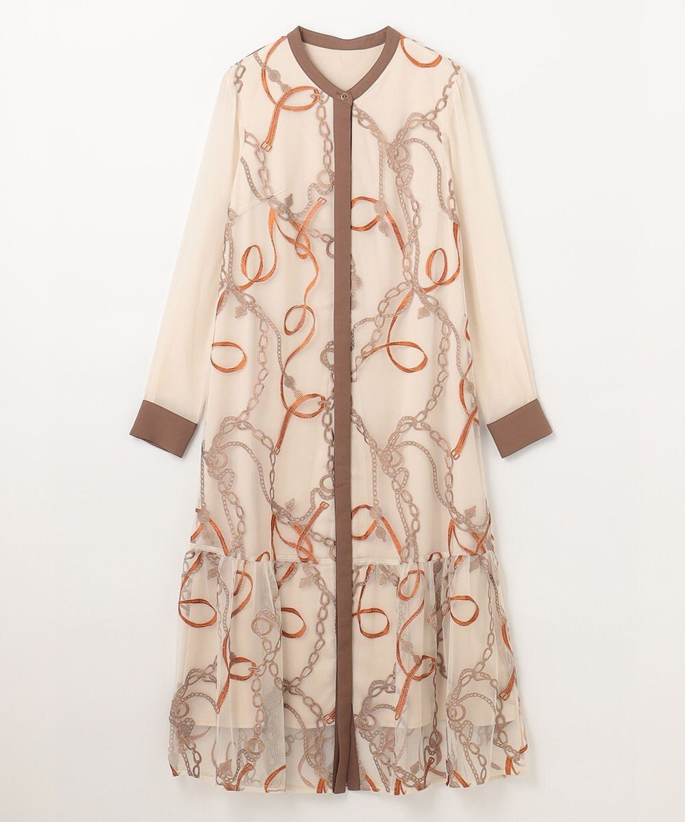 GRACE CONTINENTAL チェーン刺繍ワンピース 