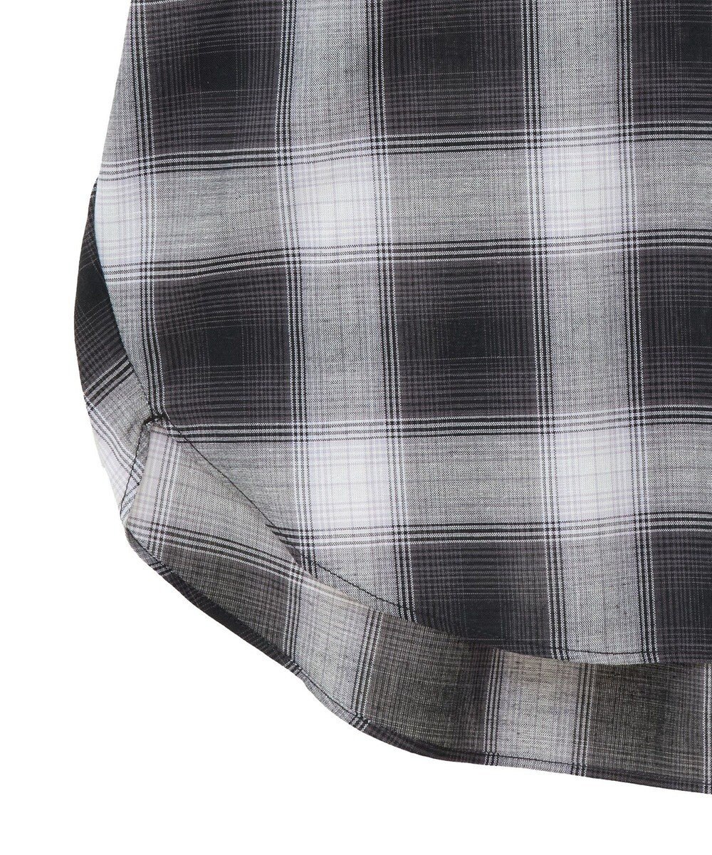 Green Parks 綿麻混フレンチスリーブスキッパーシャツ 