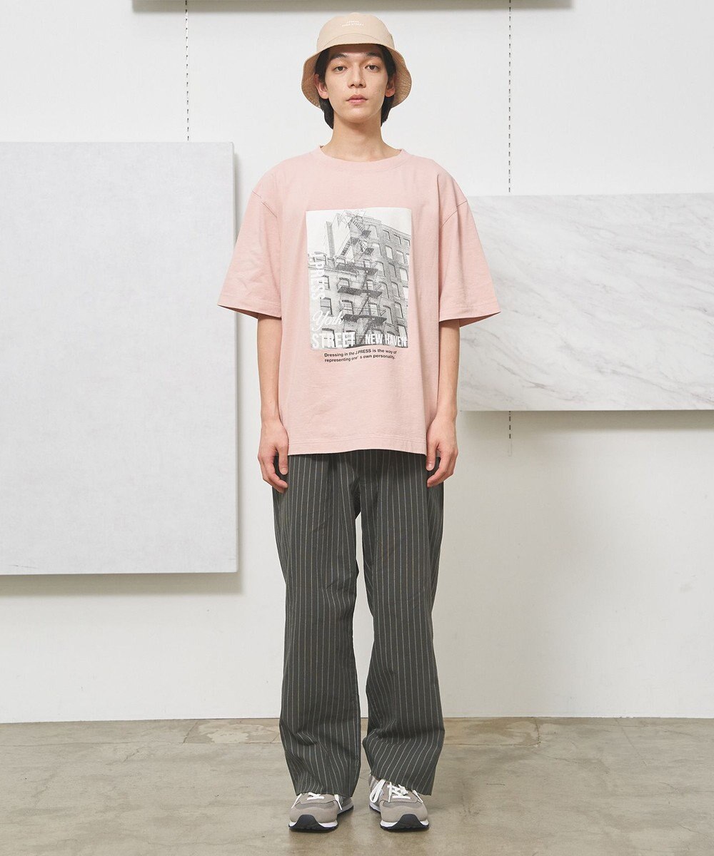 J.PRESS YORK STREET 【UNISEX】コットンリネンイージーストライプ パンツ 