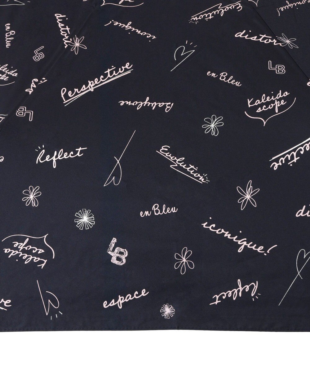 MOONBAT 【一級遮光/晴雨兼用】LANVIN en Bleu (ランバン オン ブルー) 折りたたみ日傘 ラインドローイング 遮光 遮熱 UV 