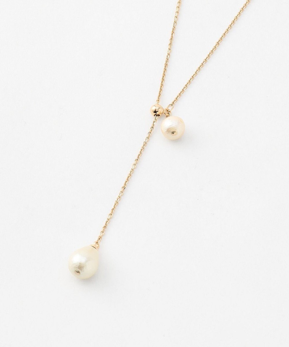 J.PRESS LADIES コットンパール ラリエット ネックレス 