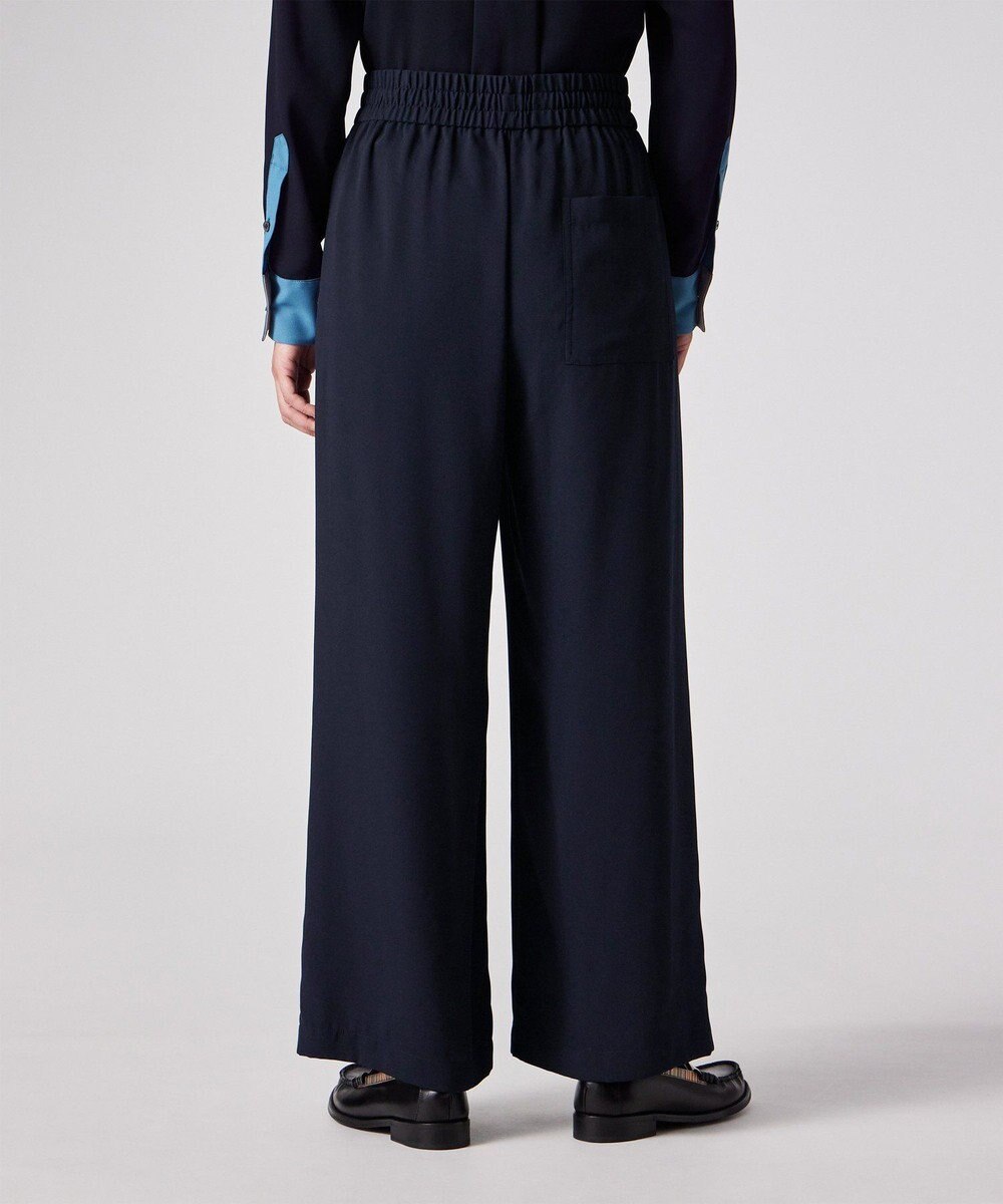 Paul Smith バックサテン ジョーゼット ワイドパンツ 