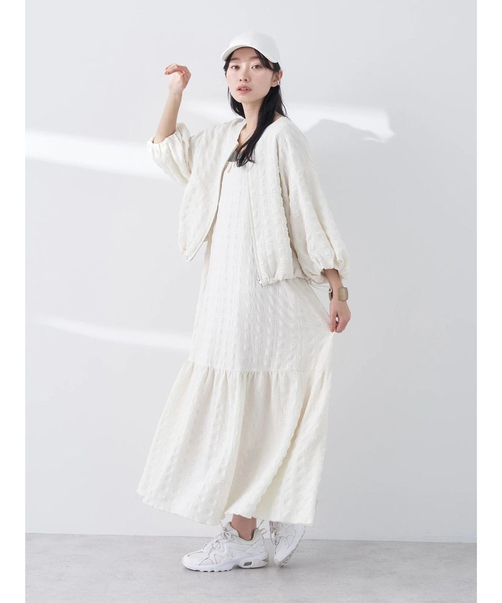 earth music&ecology シャーリングタックスリーブブルゾン 