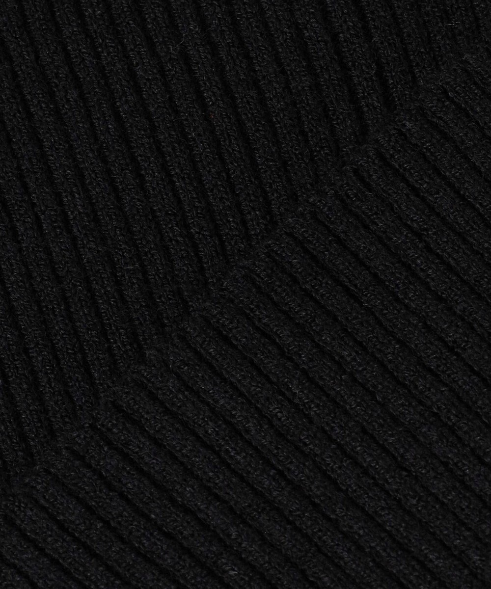 Feroux パールボタン リブタートル ニット 