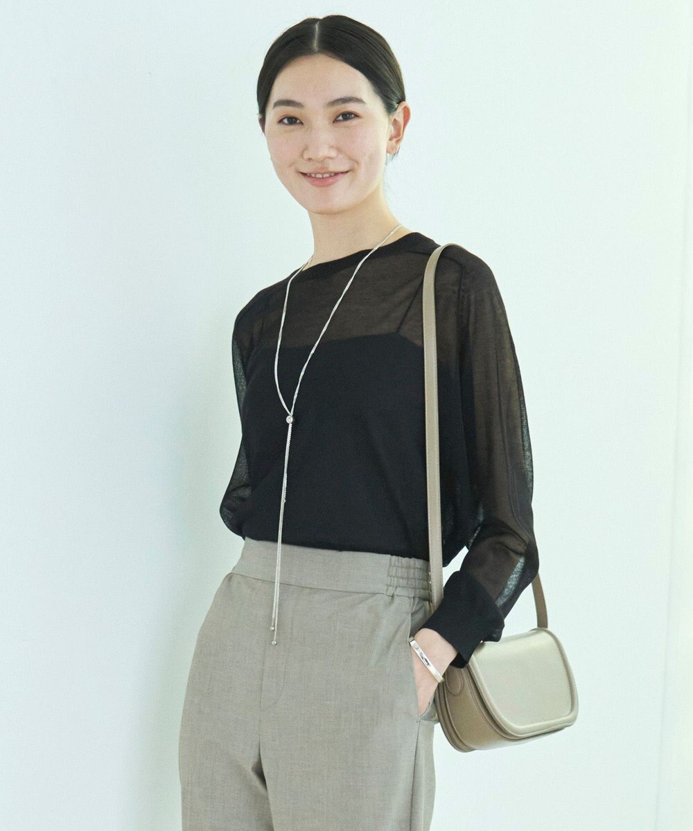 UNFILO L ラメシアー ニット 