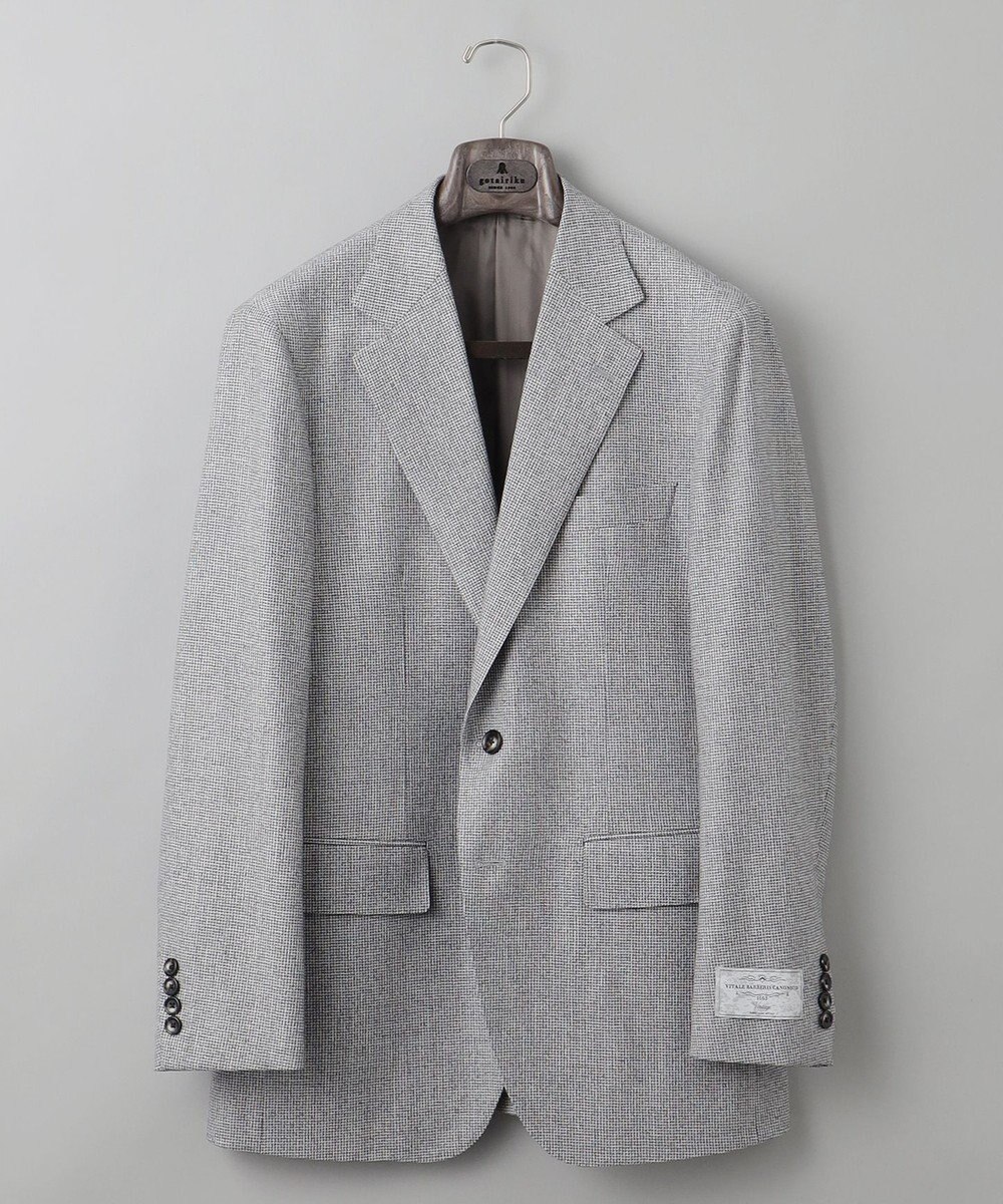 GOTAIRIKU 【CANONICO/カノニコ】サキソニーウールコットンブレンド ジャケット_グレー千鳥柄 