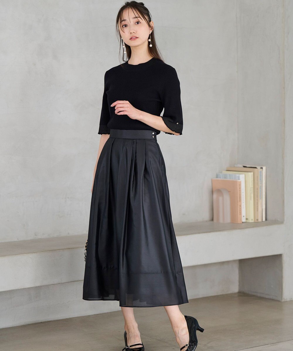 ANY SIS 【洗える】シアーディテール ニット 