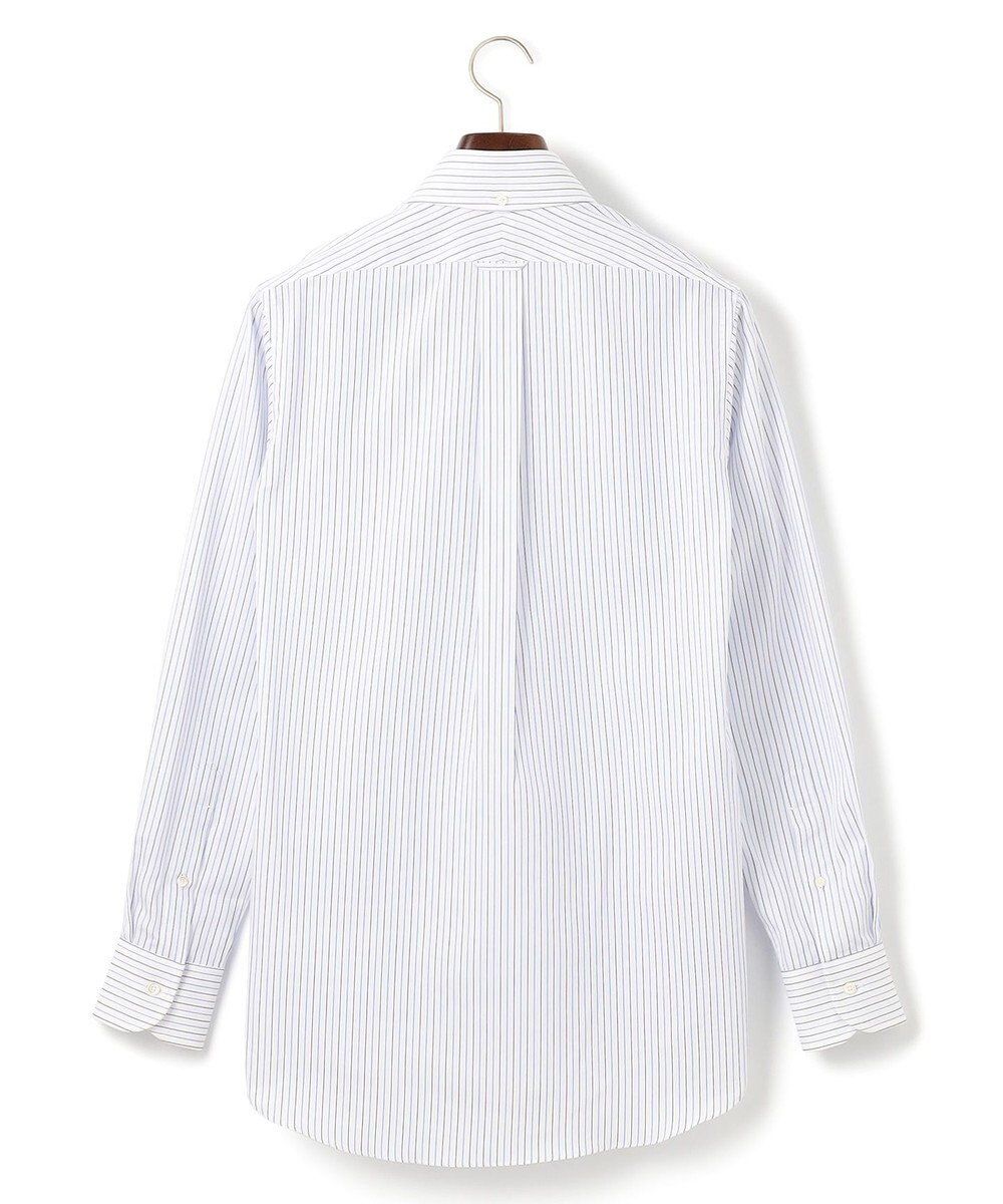 J.PRESS MEN 【PREMIUM PLEATS / 形態安定】スーピマコットンパナマストライプ ドレスシャツ / B.D. 