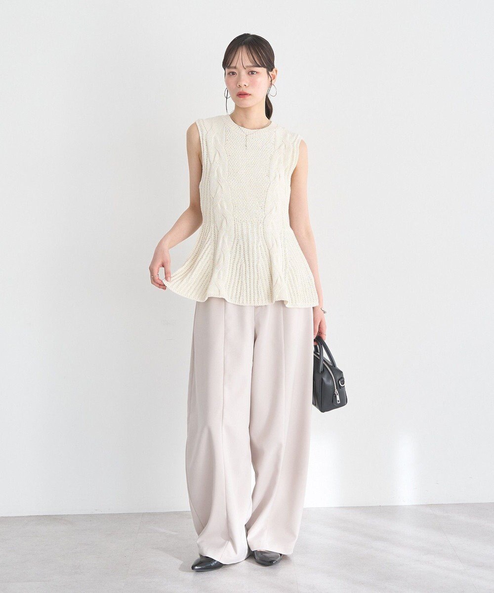 earth music&ecology フレアニットベスト 