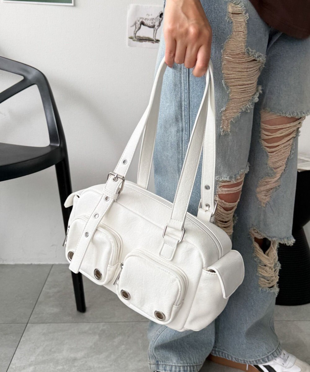 WEGO アイレットデザインボストンバッグ 