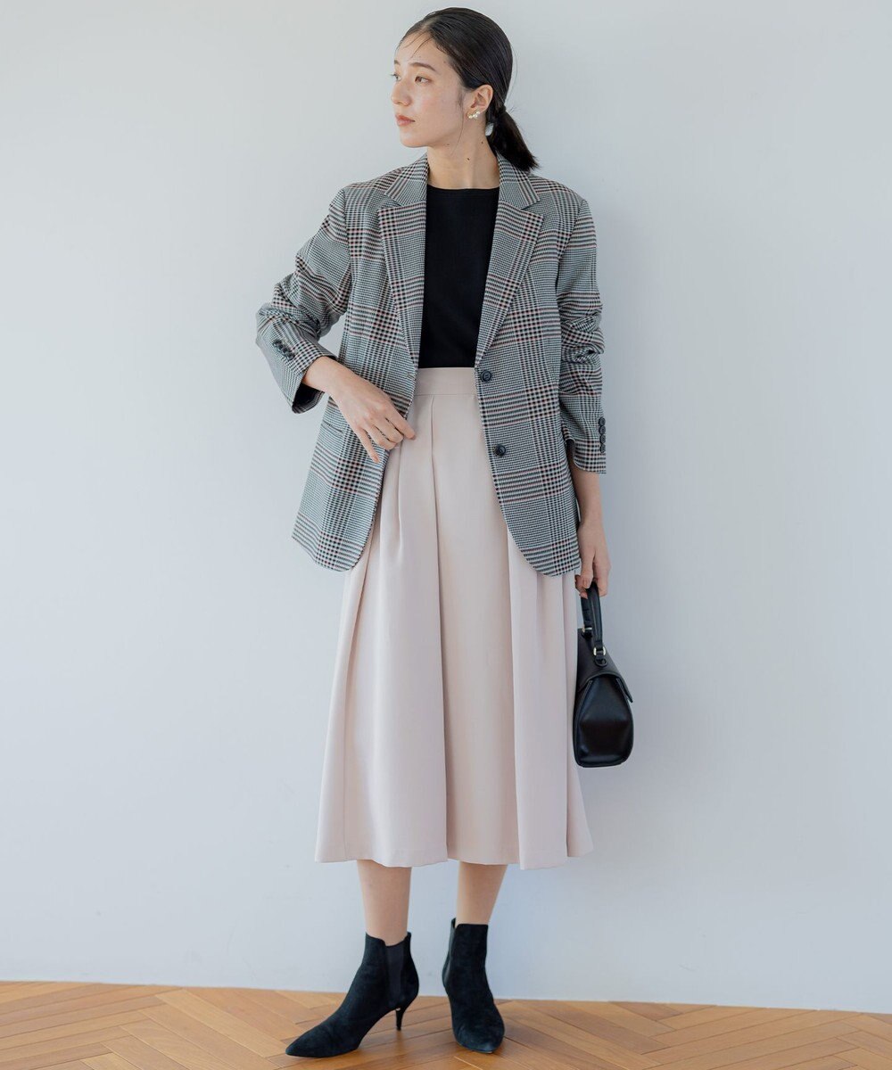 組曲 【洗える・4色展開】ウーステッドライクギャバ スカート 