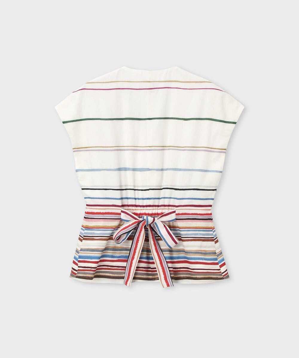 Paul Smith Cairo Stripe Chalk プリント ブラウス 