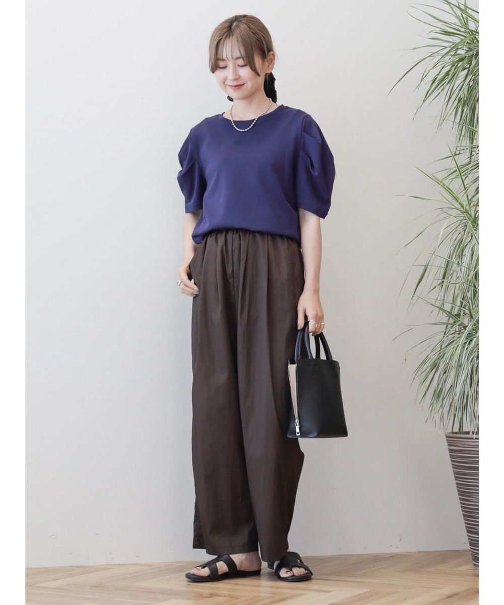 AMERICAN HOLIC 接触冷感タックスリーブ５分袖カットプルオーバー 