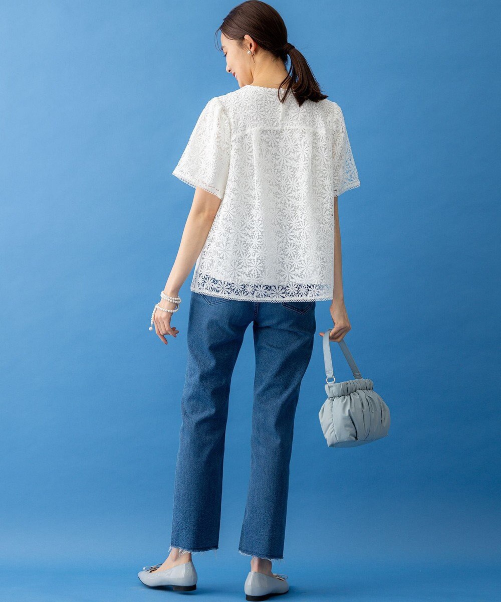 組曲 フラワーレース ブラウス 