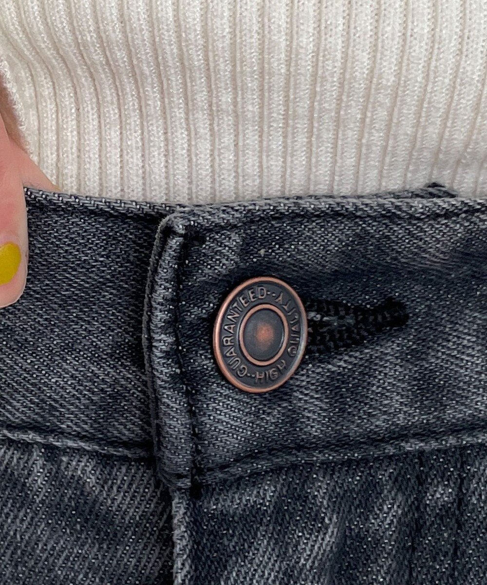 WEGO スプレーペイントストレートデニムパンツ 