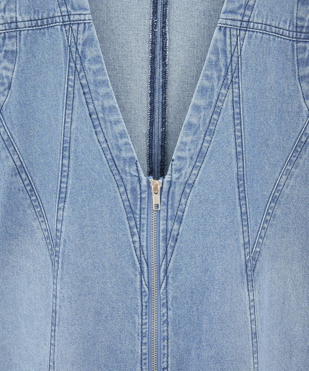 Green Parks ・ＳＵＧＡＲ　ＳＰＯＯＮ　Ｗ－ＺＩＰデニムミニワンピ 