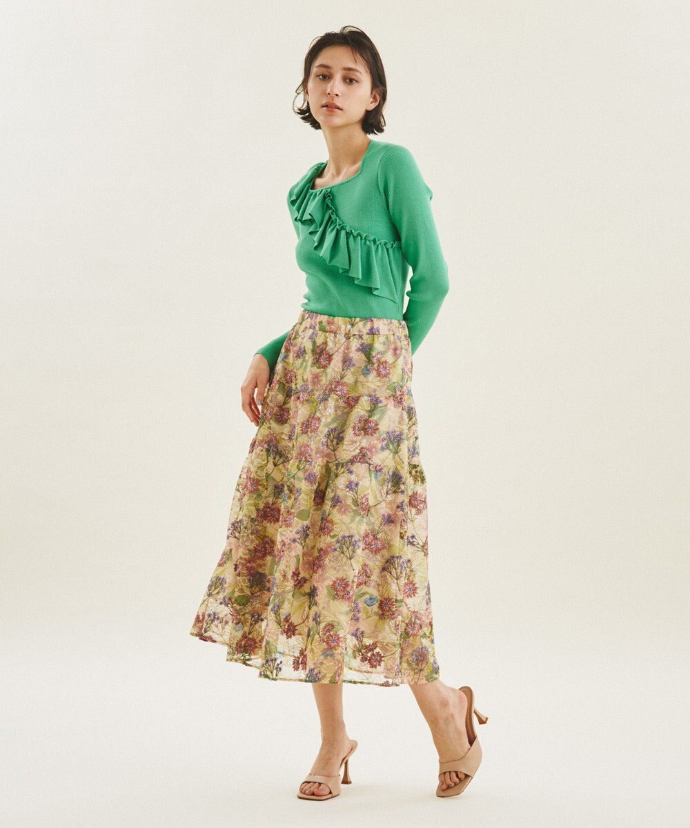 ボタニカルプリント刺繍スカート / GRACE CONTINENTAL | ファッション