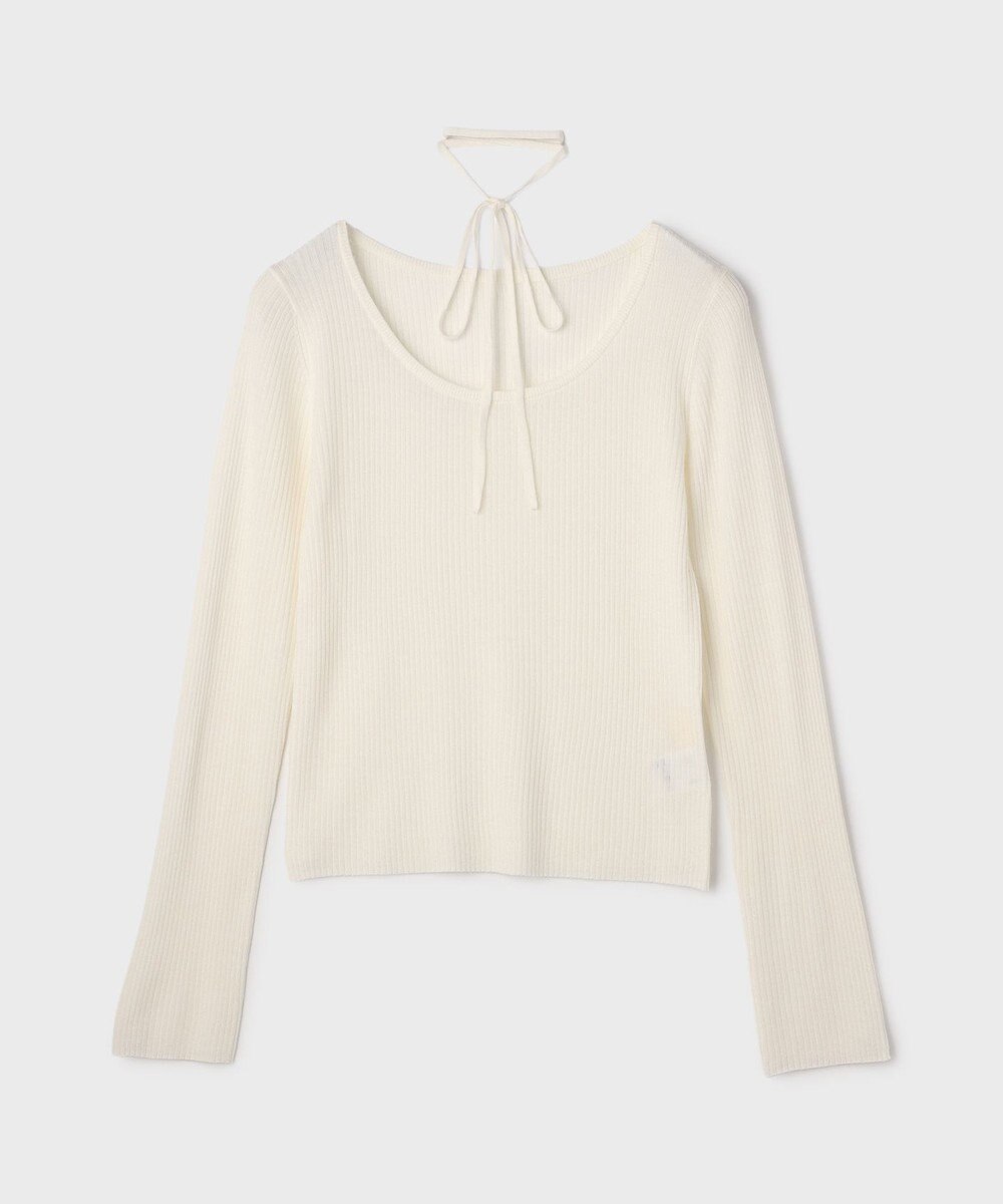 GRACE CONTINENTAL バイカラーリブニットトップ 