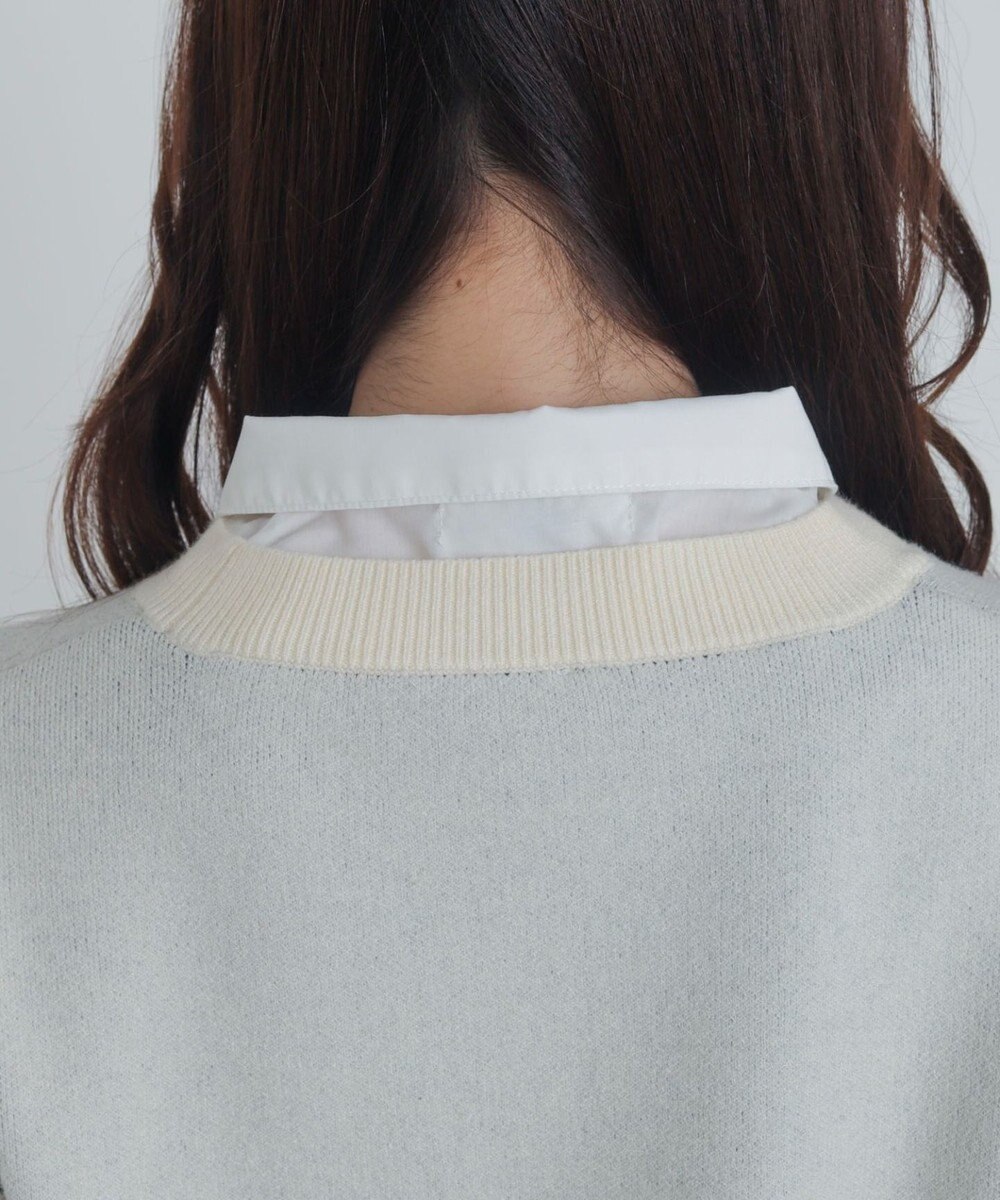 WEGO シャツドッキングジャガードニット 