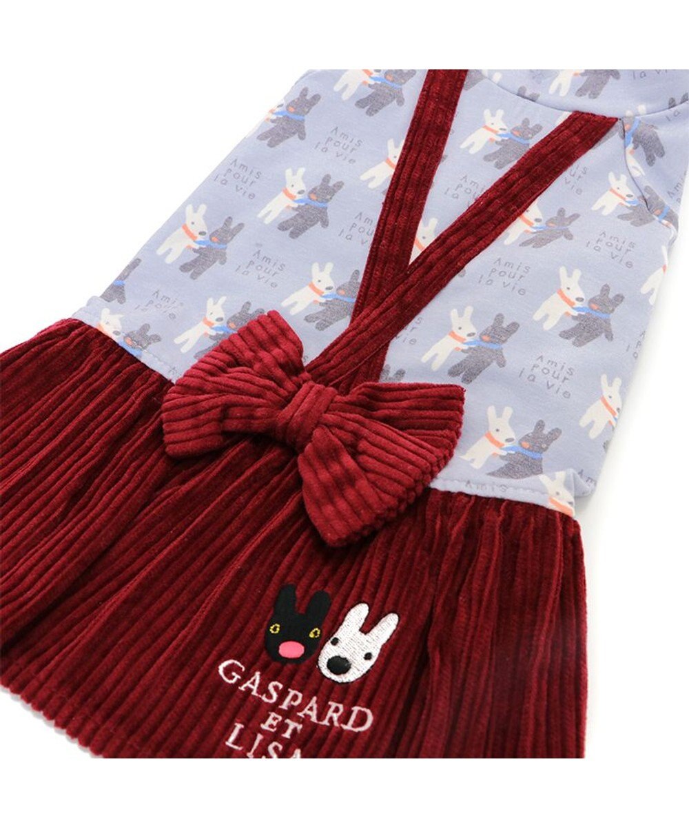 PET PARADISE リサとガスパール リボン つなぎスカート 《であい柄》 小型犬 