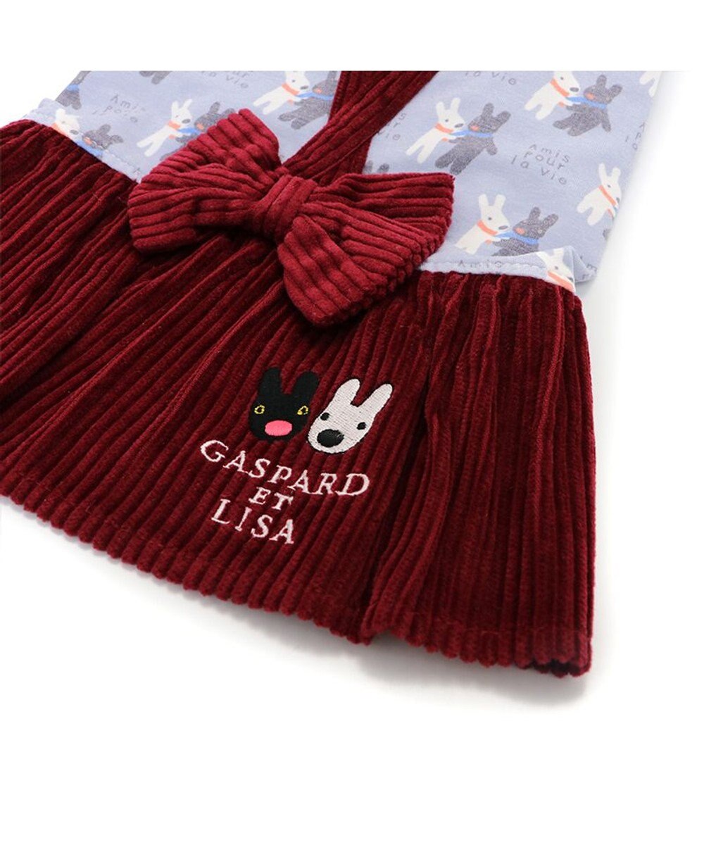 PET PARADISE リサとガスパール リボン つなぎスカート 《であい柄》 小型犬 